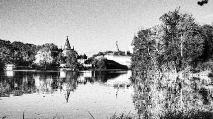Schwarz Weiß Foto von Schloss Laxenburg