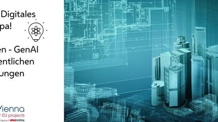 Text zum GenAI Call und eine Planskizze einer Skyline